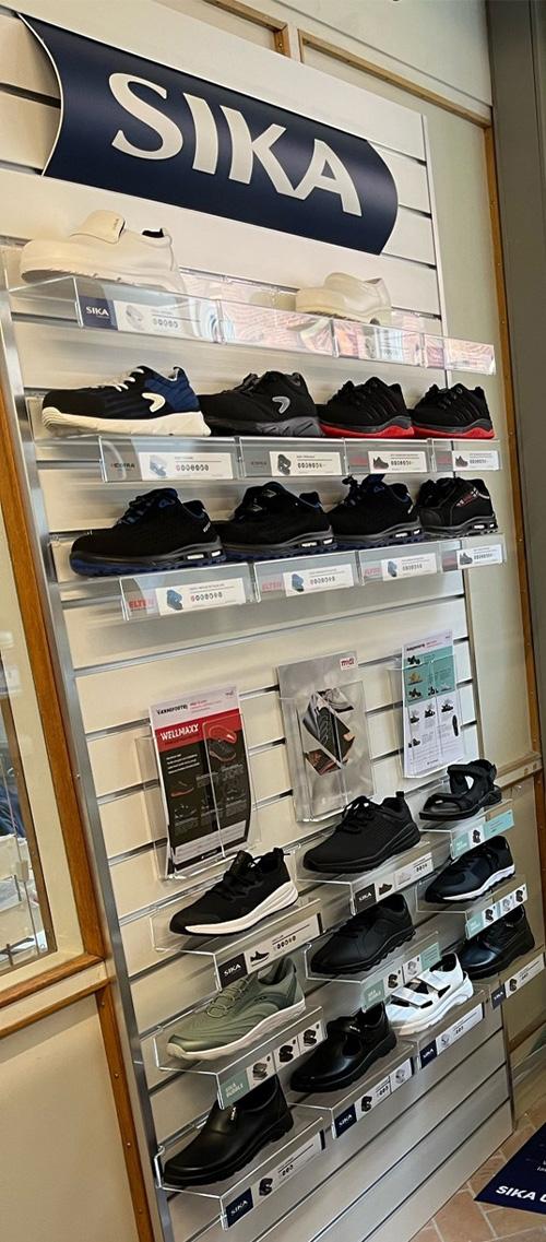 Det nye showroom, der har et stort udvalg af SIKA produkter