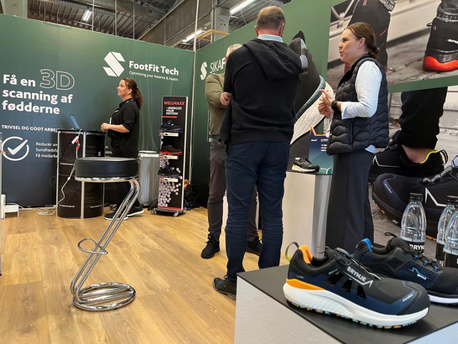 Messe, hvor vi har FootFit Tech med og gæsterne kan få en 3D sanning af fødderne