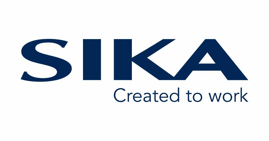 SIKA logo med tagline: Created to work