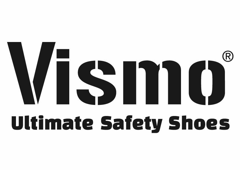 Vismo logo med tagline: Ultimate Safety Shoes