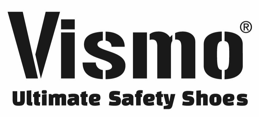 Vismo logo med payoff: Ultimate safety shoes
